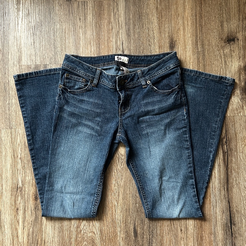 SO Women's Dark Blue Flare Jeans